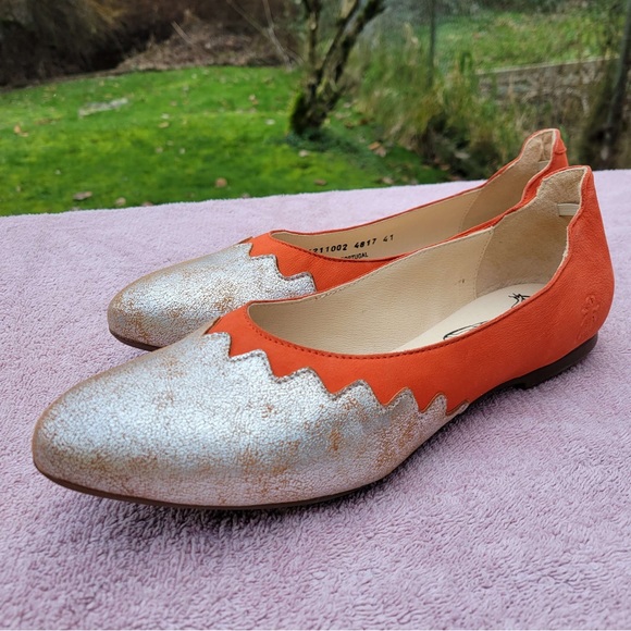 Fly London Shoes - Fly London Silver Toe Flats